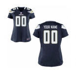 Women Nike Nfl Jerseys San Diego Chargers Customized Blue Jersey