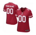 Women Nike Nfl Jerseys San Francisco 49ers Customized Red Jersey