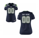 Women Nike Nfl Jerseys Seattle Seahawks Customized Blue Jersey