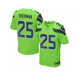 Men Nike Seattle Seahawks #25 Richard Sherman Elite Green Rush NFL Jerseys