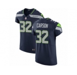 Men Nike Seattle Seahawks #32 Chris Carson Navy Blue Team Color Vapor Untouchable Elite Player NFL Jersey