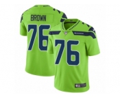 Men Nike Seattle Seahawks #76 Duane Brown Elite Green Rush Vapor Untouchable NFL Jersey