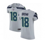 Men's Nike Seattle Seahawks #18 Jaron Brown Grey Alternate Vapor Untouchable Elite Player NFL Jersey