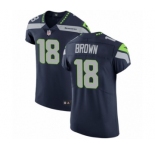 Men's Nike Seattle Seahawks #18 Jaron Brown Navy Blue Team Color Vapor Untouchable Elite Player NFL Jersey