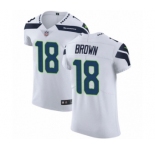 Men's Nike Seattle Seahawks #18 Jaron Brown White Vapor Untouchable Elite Player NFL Jersey