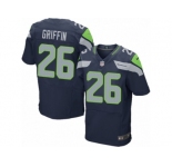 Men's Nike Seattle Seahawks #26 Shaquill Griffin Elite Steel Blue Team Color NFL Jersey