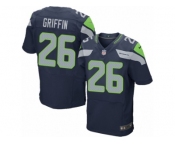Men's Nike Seattle Seahawks #26 Shaquill Griffin Elite Steel Blue Team Color NFL Jersey