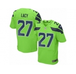 Men's Nike Seattle Seahawks #27 Eddie Lacy Elite Green Rush NFL Jersey