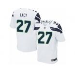 Men's Nike Seattle Seahawks #27 Eddie Lacy Elite White NFL Jersey