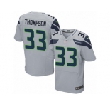 Men's Nike Seattle Seahawks #33 Tedric Thompson Elite Grey Alternate NFL Jersey