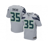 Men's Nike Seattle Seahawks #35 DeShawn Shead Elite Grey Alternate NFL Jersey