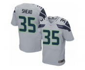 Men's Nike Seattle Seahawks #35 DeShawn Shead Elite Grey Alternate NFL Jersey