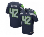 Men's Nike Seattle Seahawks #42 Arthur Brown Elite Steel Blue Team Color NFL Jersey