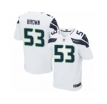 Men's Nike Seattle Seahawks #53 Arthur Brown Elite White NFL Jersey