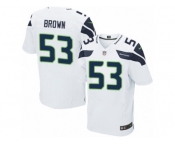 Men's Nike Seattle Seahawks #53 Arthur Brown Elite White NFL Jersey