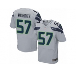 Men's Nike Seattle Seahawks #57 Michael Wilhoite Elite Grey Alternate NFL Jersey