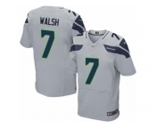 Men's Nike Seattle Seahawks #7 Blair Walsh Elite Grey Alternate NFL Jersey