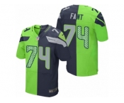 Men's Nike Seattle Seahawks #74 George Fant Elite Team Green Two Tone NFL Jersey