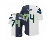 Men's Nike Seattle Seahawks #74 George Fant Elite Team Road Two Tone NFL Jersey