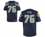 Men's Nike Seattle Seahawks #76 Germain Ifedi Elite Blue Team Color NFL Jersey