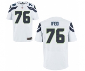 Men's Nike Seattle Seahawks #76 Germain Ifedi Elite White NFL Jersey