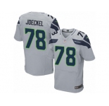 Men's Nike Seattle Seahawks #78 Luke Joeckel Elite Grey Alternate NFL Jersey