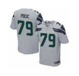 Men's Nike Seattle Seahawks #79 Ethan Pocic Elite Grey Alternate NFL Jersey