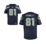 Men's Nike Seattle Seahawks #81 Nick Vannett Elite Blue Team Color NFL Jersey