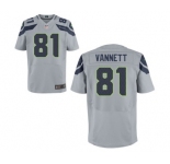 Men's Nike Seattle Seahawks #81 Nick Vannett Elite Grey Alternate NFL Jersey