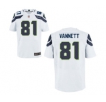 Men's Nike Seattle Seahawks #81 Nick Vannett Elite White NFL Jersey