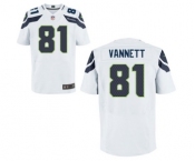 Men's Nike Seattle Seahawks #81 Nick Vannett Elite White NFL Jersey