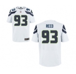 Men's Nike Seattle Seahawks #93 Jarran Reed Elite White NFL Jersey