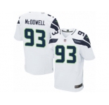 Men's Nike Seattle Seahawks #93 Malik McDowell Elite White NFL Jersey