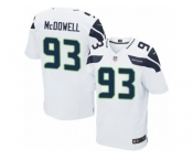 Men's Nike Seattle Seahawks #93 Malik McDowell Elite White NFL Jersey