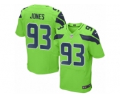 Men's Nike Seattle Seahawks #93 Nazair Jones Elite Green Rush NFL Jersey
