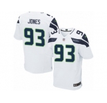 Men's Nike Seattle Seahawks #93 Nazair Jones Elite White NFL Jersey