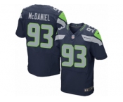 Men's Nike Seattle Seahawks #93 Tony McDaniel Elite Steel Blue Team Color NFL Jersey