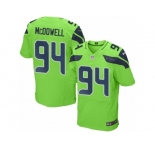 Men's Nike Seattle Seahawks #94 Malik McDowell Elite Green Rush NFL Jersey