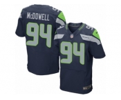 Men's Nike Seattle Seahawks #94 Malik McDowell Elite Steel Blue Team Color NFL Jersey