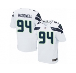 Men's Nike Seattle Seahawks #94 Malik McDowell Elite White NFL Jerse
