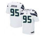 Men's Nike Seattle Seahawks #95 Dion Jordan Elite White NFL Jersey