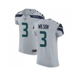 Nike Seattle Seahawks #3 Russell Wilson Grey Alternate Men Stitched NFL Vapor Untouchable Elite Jersey