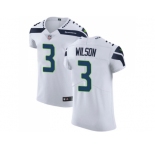 Nike Seattle Seahawks #3 Russell Wilson White Men Stitched NFL Vapor Untouchable Elite Jersey
