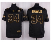 Nike Seattle Seahawks #34 Thomas Rawls Black Pro Line Gold Collection Jersey[Elite]