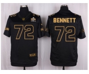Nike Seattle Seahawks #72 Michael Bennett Black Pro Line Gold Collection Jersey[Elite]