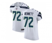 Nike Seattle Seahawks #72 Michael Bennett White Men Stitched NFL Vapor Untouchable Elite Jersey