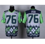 Nike Seattle Seahawks #76 Germain Ifedi Grey Men's Stitched NFL Elite Noble Fashion Jersey