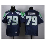 Nike Seattle Seahawks #79 gilliam blue jerseys[Elite]