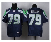 Nike Seattle Seahawks #79 gilliam blue jerseys[Elite]