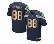 Nike Seattle Seahawks #88 Jimmy Graham Steel Blue Team Color Men's Stitched NFL Elite Gold Jersey